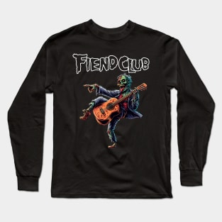 Fiend Club Zombie Playing a Guitar Long Sleeve T-Shirt